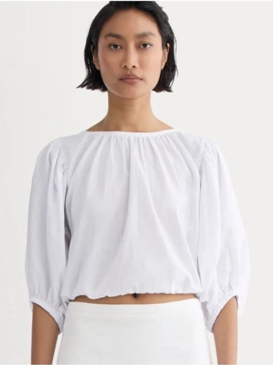 Everlane Tops - Everlane The Gauze Puff-Sleeve Top Women's Size Large in White New With Tags